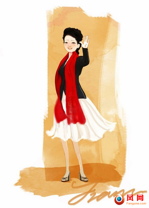 彭丽媛 李娜 时代百大影响力人物评选 李娜时代封面 彭丽媛卡通出访图
