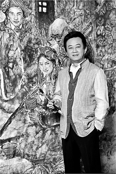 朱军 朱军画展 朱军画作 朱军画女主持