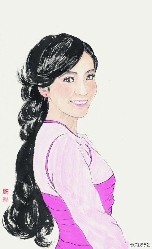 朱军 朱军画展 朱军画作 朱军画女主持