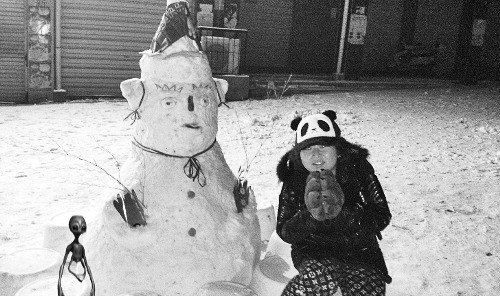 手机拍雪景外星人 外星人